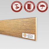 Напольный плинтус CROWNWOOD (Экошпон) 2150х10х80/ Дуб Браун