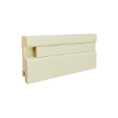 Напольный плинтус CROWNWOOD МДФ F3-VF3 глянцевый RAL + вставка гладкая 8х18 глянцевая RAL