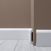 Плинтус Де-Багет XPS Polymer Н 6 80х15/ Белый