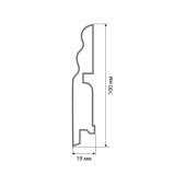Напольный плинтус Finitura dekor RR Фигурный 100х19х2400/ 024