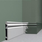 Напольный плинтус полистирол Solid 1 UHD 07/95 С 14х95/ Белый