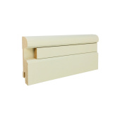 Напольный плинтус CROWNWOOD МДФ R9-VR3V RAL + вставка гладкая 8х18 RAL