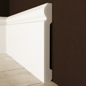 Напольный плинтус полистирол Solid 1 UHD 04/120 14х120/ Белый