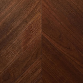 Французская елка  Wood Bee Chevron Американский Орех Селект гладкий глянец Select, UV-лак gloss 30±5%