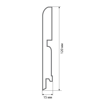 Напольный плинтус Finitura dekor R13 120х15х2400/ 100