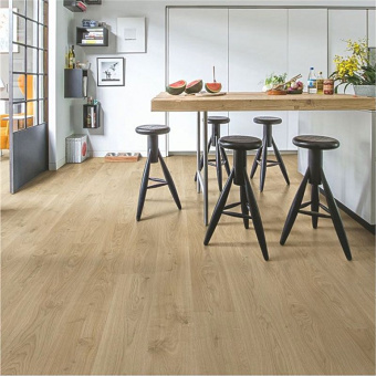 Ламинат Quick Step Perspective Hydro (Rus) PER6075 Доска дуба белого светло-бежевая