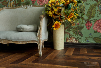 ПВХ плитка VINILAM PARQUET HERRINGBONE Glue GD11155 Паркет Парижский Glue