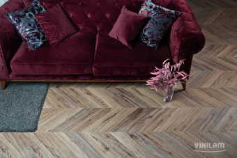 ПВХ плитка VINILAM  PARQUET CHEVRON Glue I107516 Шеврон Лувр Glue