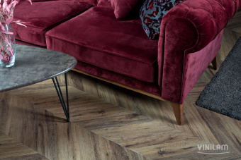 ПВХ плитка VINILAM  PARQUET CHEVRON Glue I107516 Шеврон Лувр Glue