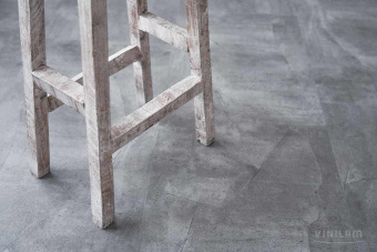 ПВХ плитка CERAMO VINILAM STONE Glue 2,5 мм Серый Бетон 61602 Glue