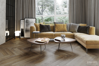 ПВХ плитка VINILAM PARQUET HERRINGBONE Glue GD11377 Паркет Тусон Glue