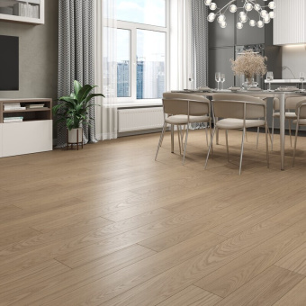 Инженерная доска EPPE 2-х слойная (замок) Арт.: Emon Дуб Cream EM 1606, Дуб Рустик, Лак