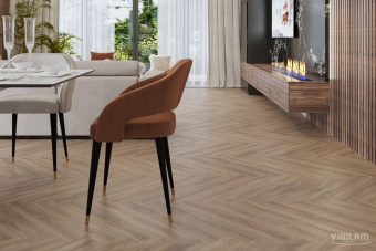 ПВХ плитка VINILAM PARQUET HERRINGBONE Glue GD11355 Паркет Монпелье Glue