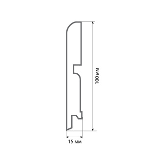 Напольный плинтус Finitura dekor R13 100х15х2400/ 020