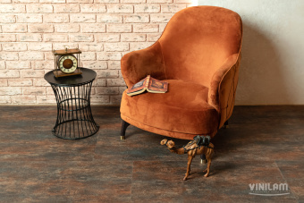 ПВХ плитка CERAMO VINILAM STONE Glue 2,5 мм Керамическая Сталь 71617 Glue