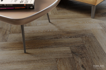 ПВХ плитка VINILAM PARQUET HERRINGBONE Glue GD11377 Паркет Тусон Glue